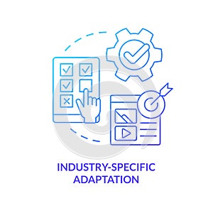 Industry specific adaptation blue gradient concept icon photo