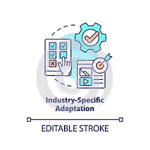 Industry specific adaptation concept icon photo