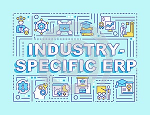 Industry specific ERP word concepts turquoise banner photo