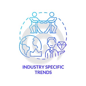 Industry specific trends blue gradient concept icon photo
