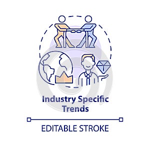 Industry specific trends concept icon photo