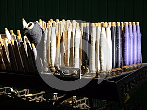 Industry: sunlit cotton spools photo