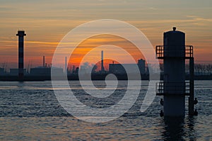 Industry sunset landscape