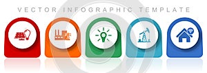 Industry and technology icon set, flat design miscellaneous colorful icons such as renewable energy, power plant, oil and gas for