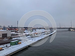 Industry and transport along the river Scheldt