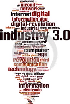 Industry 3.0 word cloud photo