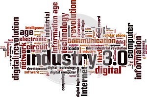 Industry 3.0 word cloud photo