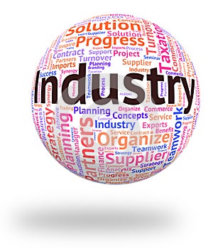 Industry Word Represents Wordcloud Industrialized And Text