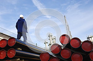 Industry worker, oil and fuel