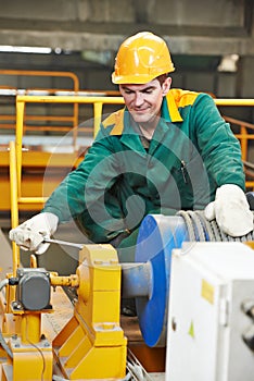 Industry worker repairman with spanner