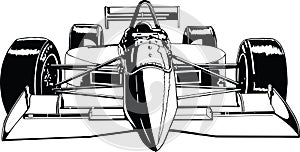 Indy Race Car Vector Illustration