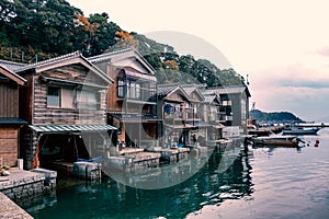 Ine-cho and Funaya Houses in Kyoto of Japan photo