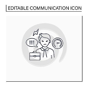 Ineffective communication line icon photo