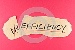 Inefficiency to efficiency