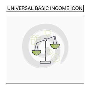 Inequality color icon