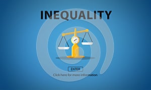 Inequality Imbalance Victims Prejudice Bias Concept photo