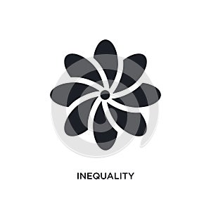 inequality isolated icon. simple element illustration from zodiac concept icons. inequality editable logo sign symbol design on