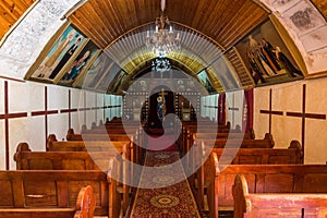 Ineriors of the St Helena`s Coptic Orthodox Church from the Byzantine period in the complex of Coptic Orthodox Patriarchate, Old