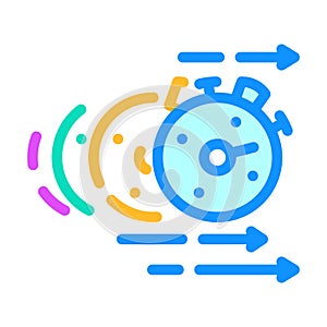 inertia time management color icon vector illustration