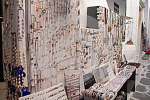 Inexpensive Jewelry Along the Streets of Paros