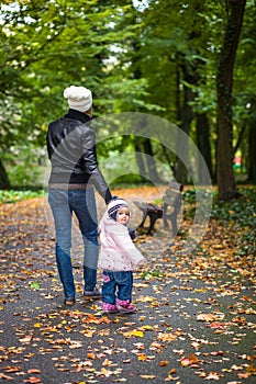 Infant baby girl in park