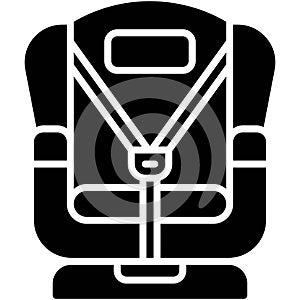 Infant car seat icon, car accident and safety related vector illustration