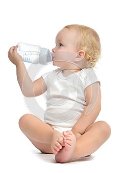 Infant child baby toddler sitting and drinking water