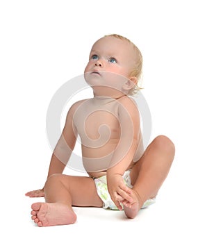 Infant child baby toddler sitting looking up