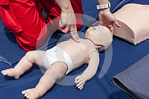 Infant CPR manikin first aid