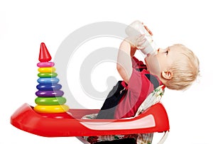 Infant drinking milk