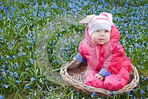 Infant girl in the basket