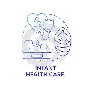 Infant health care blue gradient concept icon