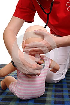 Infant medical examination demonstration