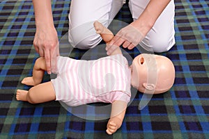 Infant pulse check demonstration