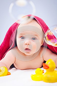 Infant With Rubber Duck