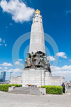 The Infantry Memorial of Brussels stands in memory of the Belgian foot soldiers