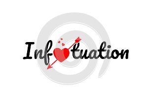 infatuation word text typography design logo icon