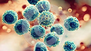 infected, bad virus mutation, green blue virus bacterias illustration, ai generated image