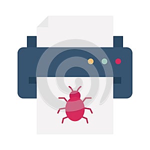 Infected output Flat Vector icon which can easily modify or edit photo