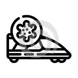 infected train line icon vector illustration