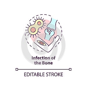 Infection of bone concept icon