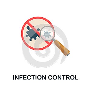 Infection Control flat icon. Colored sign from antibiotic resistance collection. Creative Infection Control icon