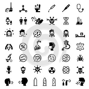 Infection and infestation protection health icons photo