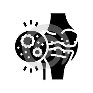 infectious arthritis glyph icon vector illustration