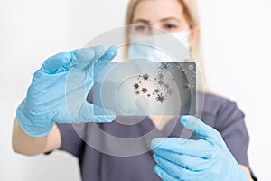 Infectious doctor exam and screening new corona virus infection or COVID, novel Coronavirus 2019 disease, COVID-19, nCoV