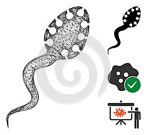 Infectious Polygonal Web Vector Mesh Illustration