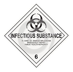 Infectious Substance Warning Label photo