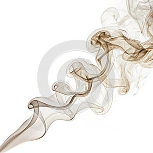 White cigarette smoke waves