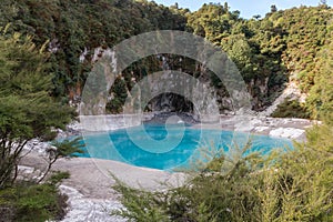 Inferno Crater Lake in Waimangu Volcanic Valley, New Zealand