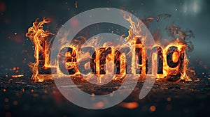 Inferno Education concept creative horizontal art poster.